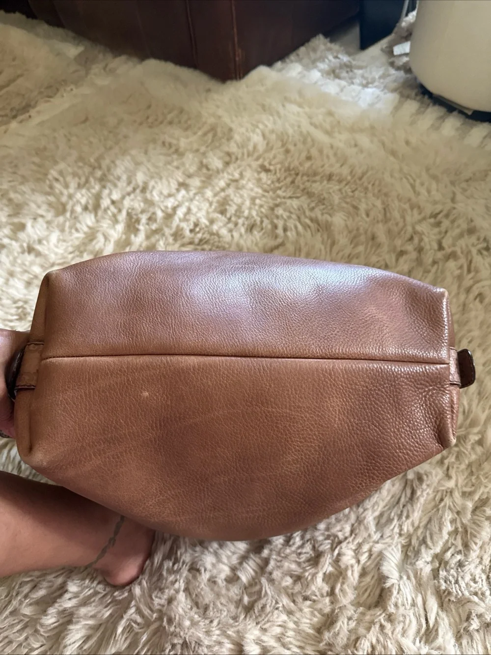 Gucci Cognac Brown Leather Shoulder Bag with Braided Strap - Picture 8 of 16